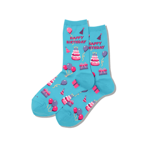 HOTSOX Women's Happy Birthday Crew Socks