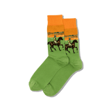 HOTSOX Men's Race Horse Crew Socks