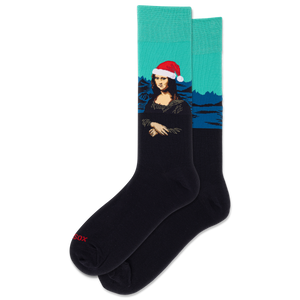 HOTSOX Men's Santa Mona Lisa Crew Sock