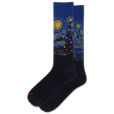 HOTSOX Men's Starry Night Xmas Crew Sock