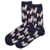 HOTSOX Women's Llamas Crew Socks