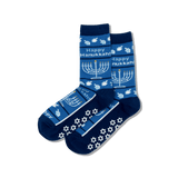 Women's Happy Hanukkah Non Skid Crew Socks