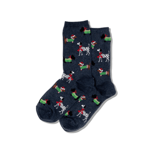 Women's Christmas Dogs Crew Socks