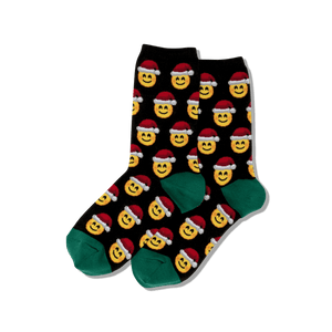 Women's Santa Smile Emoji Socks