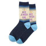 HOTSOX Women's Nice Jewish Girl Crew Socks