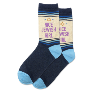 HOTSOX Women's Nice Jewish Girl Crew Socks