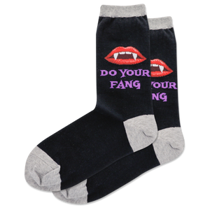 HOTSOX Women's Do Your Fang Crew Socks