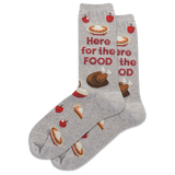 HOTSOX Women's Here For The Food Crew Socks