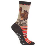 HOTSOX Women's Gobble 'Til You Wobble Non-Skid Sock