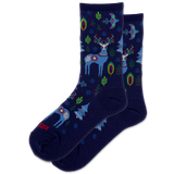 HOTSOX Women's Reindeer Crew Sock