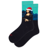 HOTSOX Women's Santa Mona Lisa Crew Sock thumbnail