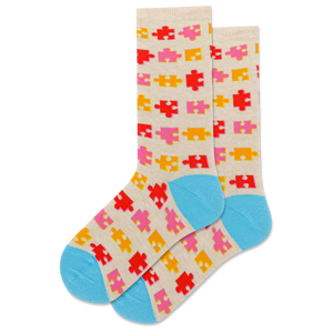 HOTSOX Kids' Puzzle Pieces Crew Sock