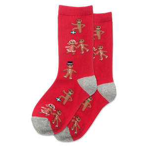 HOTSOX Kid's Gingerbread Cookies Crew Socks