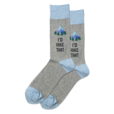 HOTSOX Men's I'd Hike That Crew Socks