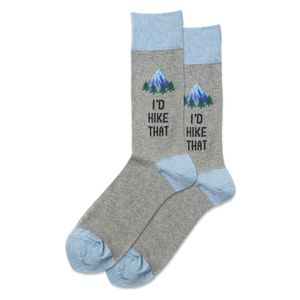 HOTSOX Men's I'd Hike That Crew Socks