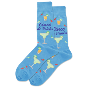 HOTSOX Men's Cinco De Drinko Crew Socks