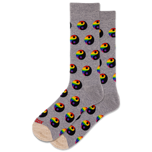 HOTSOX Men's Pride Yin Yang Crew Socks