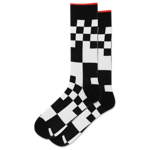 HOTSOX Men's Mixed Grid Crew Sock