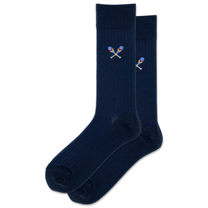 HOTSOX Men's Ribbed Oars Embroidery Wool Crew Sock