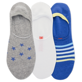 HOTSOX Men's Stars & Stripes 3 Pack Liner Socks