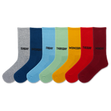 HOTSOX Unisex Days of the Week Crew Sock 7 Pack thumbnail