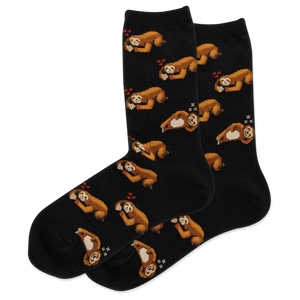 HOTSOX Women's Pizza Sloth Crew Socks