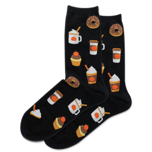 HOTSOX Women's Pumpkin Spice Crew Socks