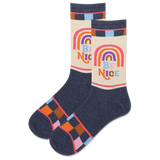 HOTSOX Women's Be Nice Crew Sock