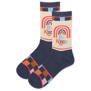 HOTSOX Women's Be Nice Crew Sock