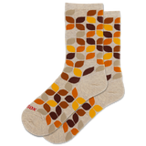 HOTSOX Women's Leafy Geo Crew Socks thumbnail