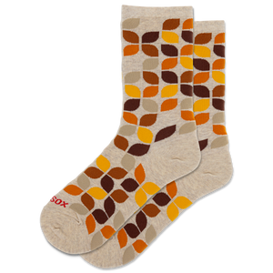 HOTSOX Women's Leafy Geo Crew Socks