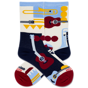 HOTSOX Women's Music Retro Crew Socks