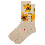 HOTSOX Women's Sunflower Active Crew Sock