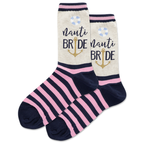 HOTSOX Women's Nauti Bride Crew Socks