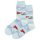 HOTSOX Women's Just Married Plane Crew Socks