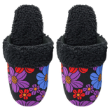 HOTSOX Women's Sherpa Non-Skid Retro Floral Slipper thumbnail