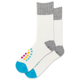 HOTSOX Women's Rainbow Dot Non-Skid Slipper Sock