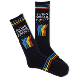 K.Bell Men's Swing Swear Repeat Active Crew Sock