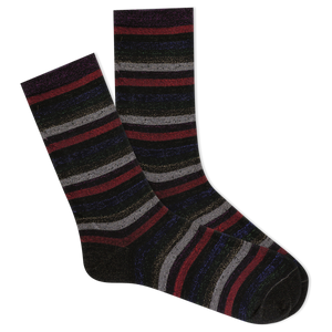 K.Bell Women's Metallic Striped Crew Socks