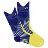 K.Bell Women's Metallic Fish Open Mouth Crew Socks