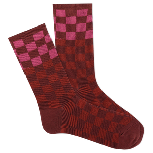 K.Bell Women's Soft & Dreamy™ Checker Pattern Crew Socks