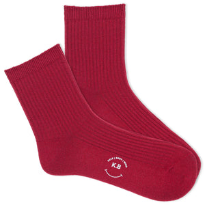 K.Bell Women's Ribbed Ankle Crew Sock