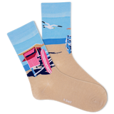 K.Bell Women's Beach Hut Crew Sock