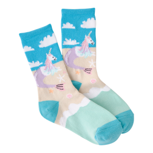 K.Bell Kid's Unicorn Mermaid Crew Sock