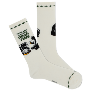 K.Bell Men's Beary Good Time Crew Sock