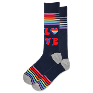 HOTSOX Men's Retro Love Crew Sock